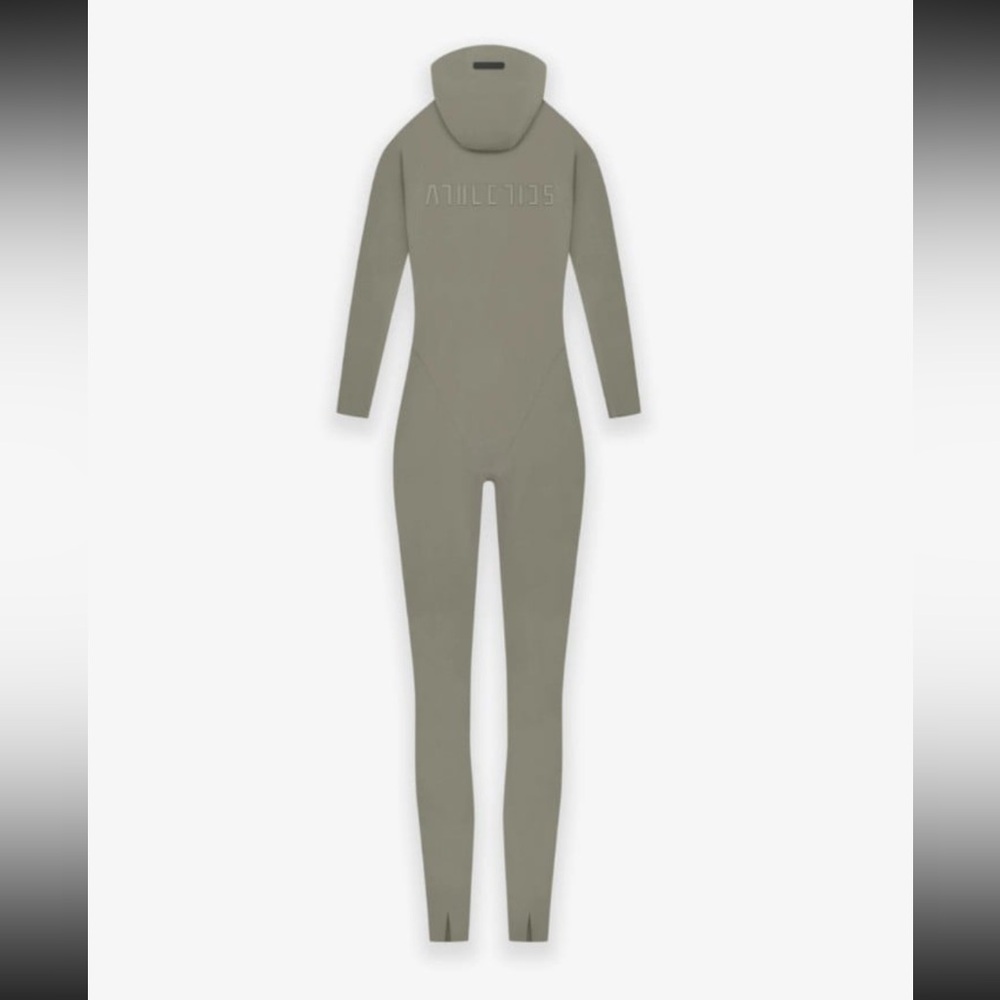 Adidas Fear of God Athletics clay grey hooded bodysuit jumpsuit onesie size XS